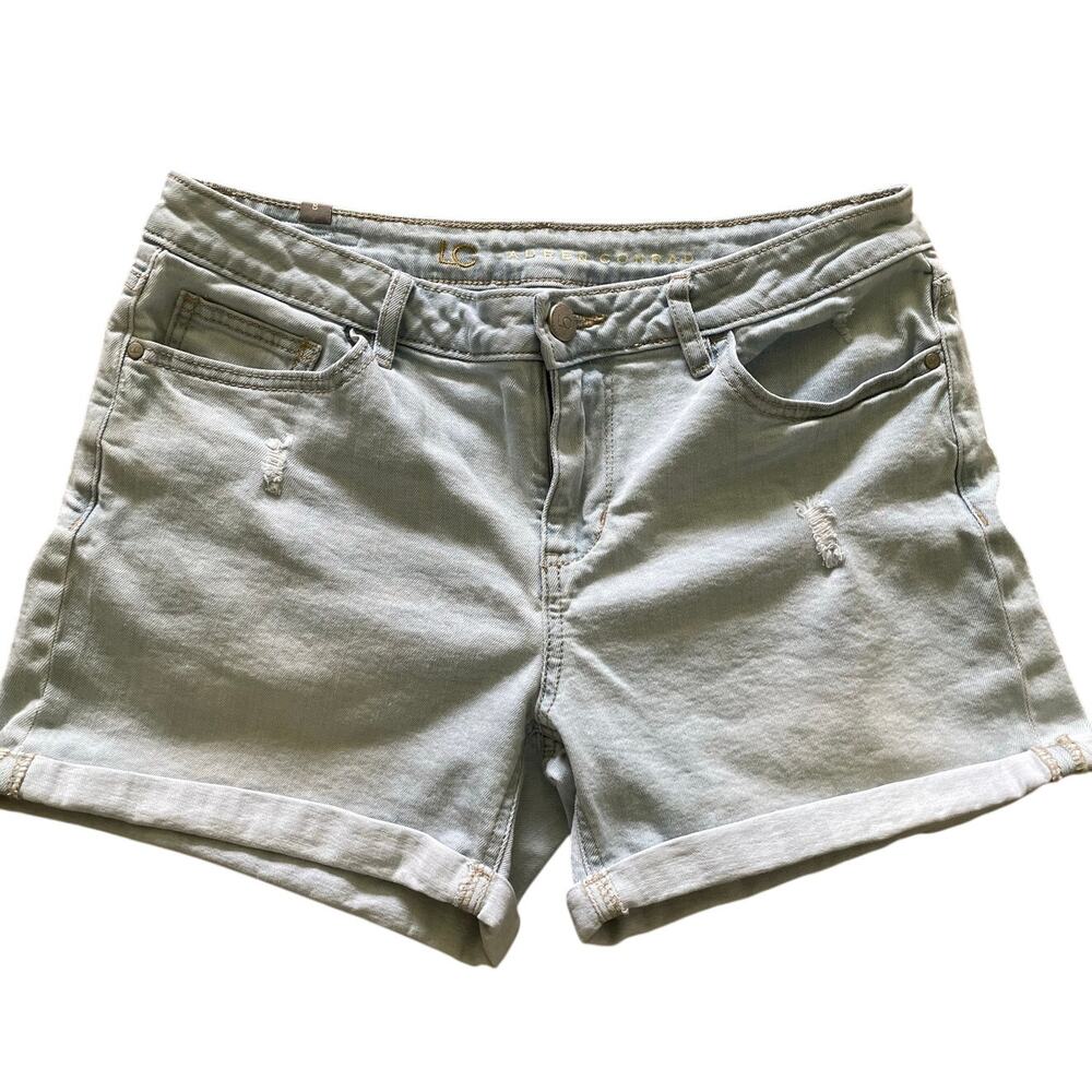 Lauren Conrad Mid Rise light Wash Denim Shorts size 13